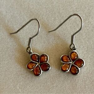 HAWAIIAN KOA WOOD AND 925 STERLING EARRINGS